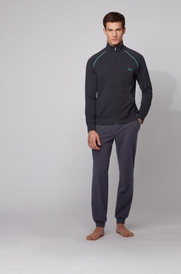 Spodnie BOSS Cuffed Loungewear Głęboka Niebieskie Męskie (Pl38839)